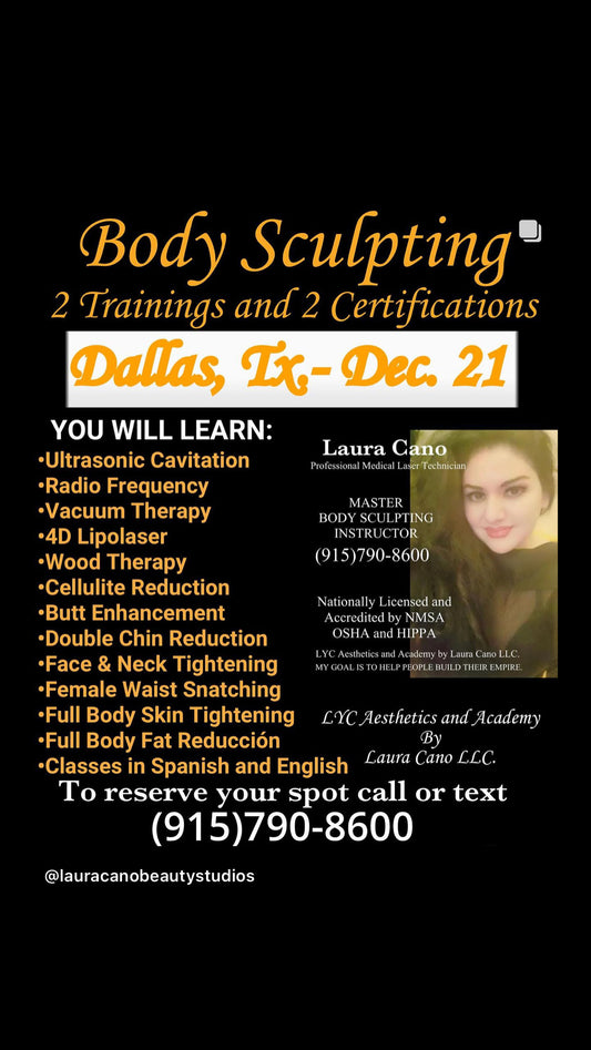 Body Sculpting Master Class Training and Certification-Dallas